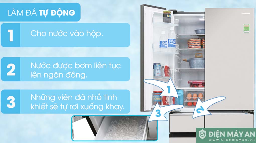 Tủ lạnh Panasonic Inverter 491 lít Multi Door NR-F503GT-X2